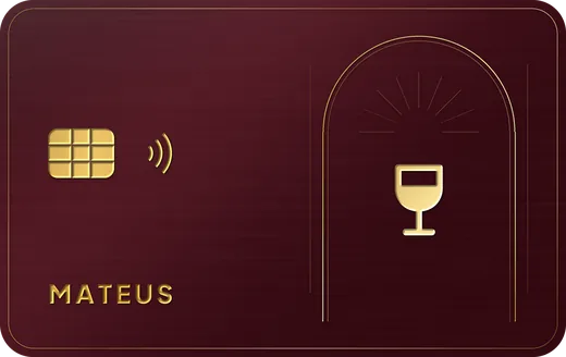Cartão premium: Vinho