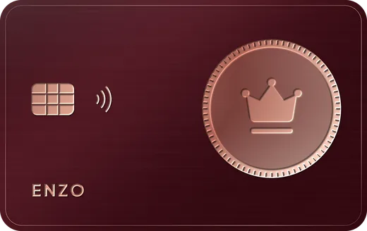 Cartão premium: Coroa rosé