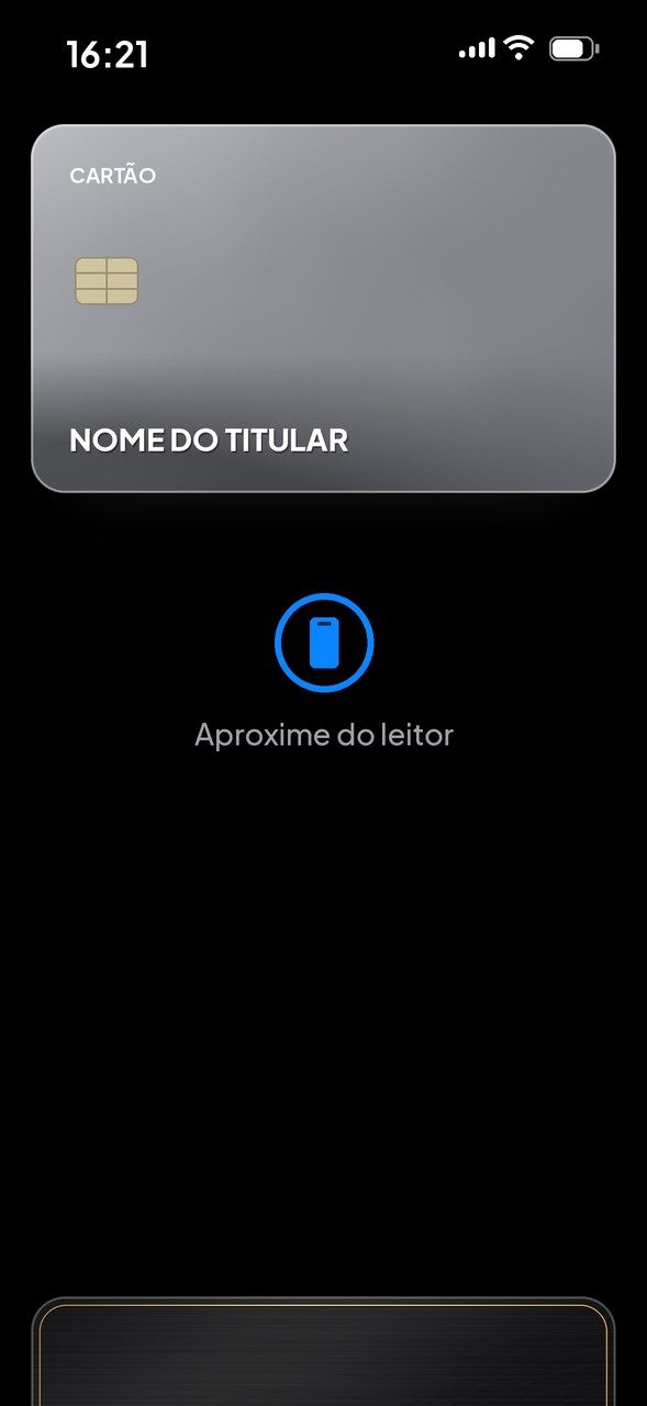 Wallet do iPhone mostrando um cartão com a arte padrão